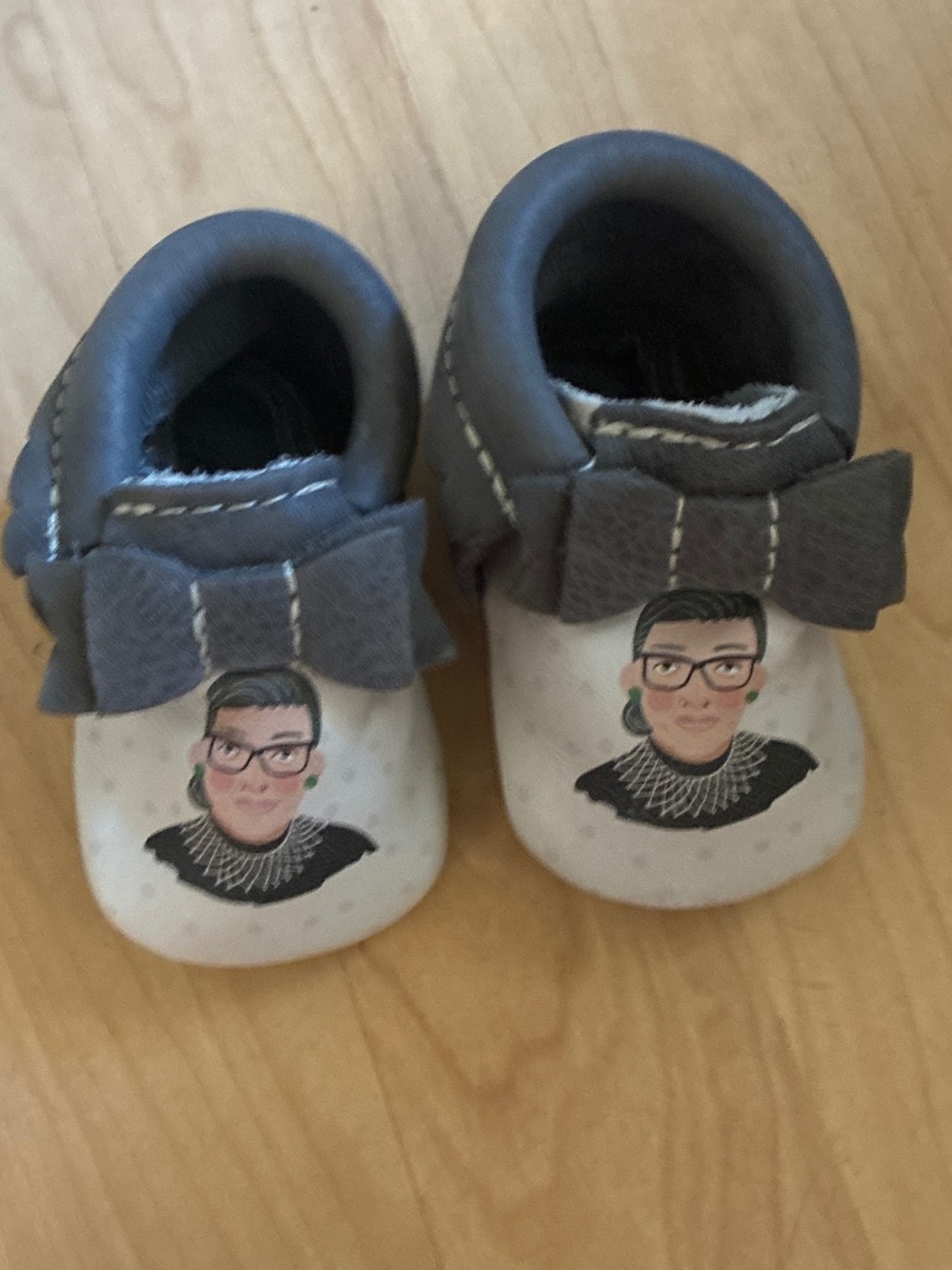 Freshly Picked RBG Bow Baby Moccasins